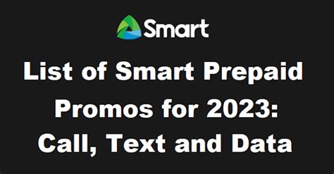smart promos 2019|List of Smart Prepaid Promos for 2023: Call, Text and .